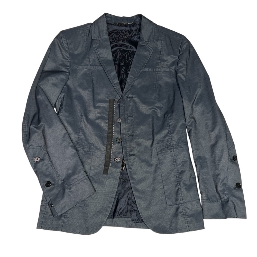 Bikkembergs Black Sport Coat Modern Tailored Blazer